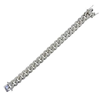14k Gold Diamond Curb Link Bracelet