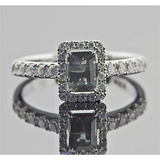 Nico Juliany 18k Gold Diamond Tourmaline Engagement Ring