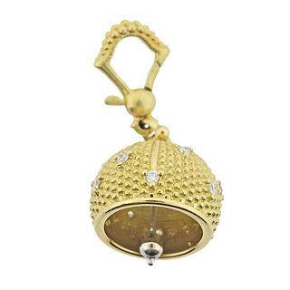 Paul Morelli 18k Gold Sequence Diamond Meditation Bell Charm Pendant