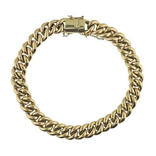 18k Yellow Gold Link Chain Bracelet 