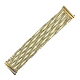 18k Yellow Gold Mesh Bracelet