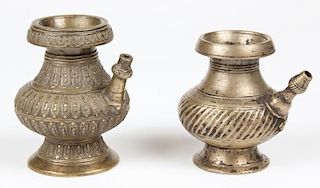 2 Antique Bronze Ewers (Koruwa), Nepal 19th c.