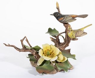 AMERICAN BOEHM PORCELAIN LIMITED EDITION BIRD FIGURAL GROUP, 