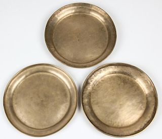 3 19th C. Bronze Plates