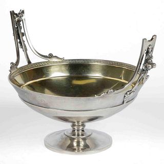 GORHAM AESTHETIC MOVEMENT COIN SILVER FOOTED BOWL