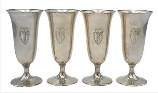 Set of 12 Sterling Silver Footed Goblets