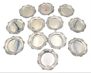 Set of 12 Gorham Sterling Silver Bread Plates