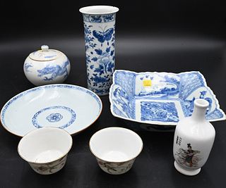 Seven Piece Asian Group of Porcelain