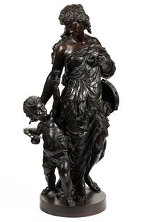 FRENCH BRONZE CLASSICAL FIGURE,
