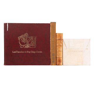 Los Tlacuilos de Fray Diego Durán / Le Codex de Xicotepec / Códice Cospi / Códice Pérez. Facsímiles. Piezas: 4.