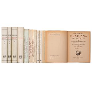 Biblioteca Hispanoamericana / Bibliografía Mexicana del Siglo XVI / Bibliografía Novohispana de Arte / Bibliotheca Mexicana. Piezas: 10
