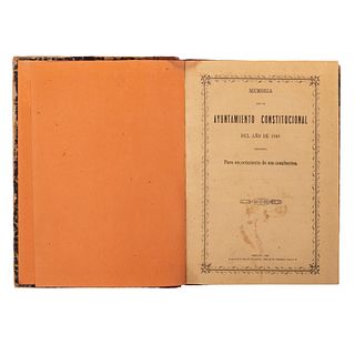 Riva Palacio, Mariano. Memoria que el Ayuntamiento Constitucional del Año de 1868. México: Imprenta de Ignacio Cumplido, 1868.