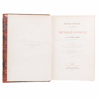 Sahagún, Bernardino de. Histoire Générale des Choses de la Nouvelle- Espagne. Paris: G. Masson, Éditeur, 1880. Un mapa a color.
