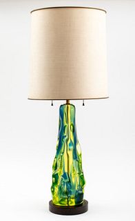 Flavio Poli For Seguso Murano Glass Table Lamp