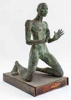 A. Siris Nude Male Bronze Sculpture