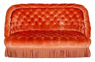 Napoleon III Style Upholstered Banquette Sofa