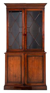 Late George III Mahogany Bookcase-Cabinet, c 1810