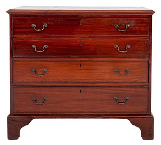 Late George III Mahogany Dressing Table-Chest