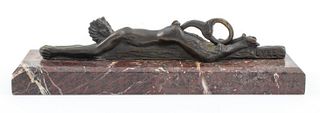 Belle Epoque Erotic Bronze Satyr-Form Bell-Pull