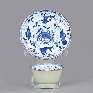 Chinese Kangxi Porcelain Cup & Saucer