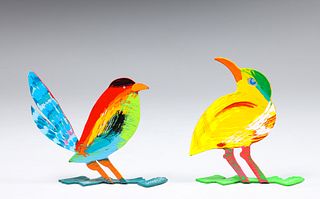 Group of Two David Gerstein (1944-Present) Metal Bird Sculptures