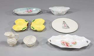 Group of Eight Antique Porcelain and Pottery Collection- R.S. Prussia, Austria, Belleek