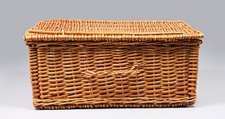 Vintage Wicker Suitcase Basket