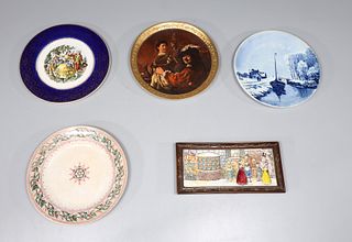 Group of Five Porcelain Plates & Plaque- Beswick, Petrus Regoute Maastright, Lorne