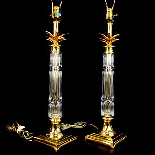 Pair of Waterford Style Lamps