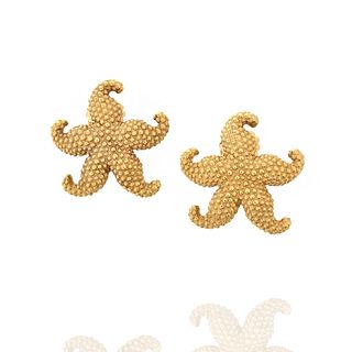 18K Starfish Earrings