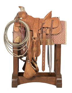 Bill Owen (1942 - 2013) Bill Owen's Custom Saddle by John Herron (with accessories)