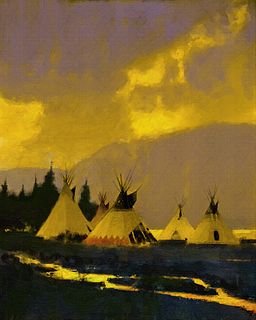 R. Tom Gilleon (b. 1942) Yellowstone Reflections, 2022