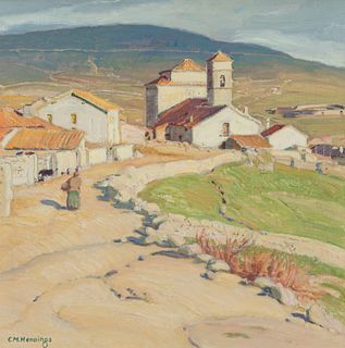 E. Martin Hennings (1886 - 1956) Spanish Town - Cercidilla