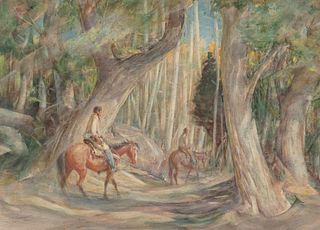 Oscar Berninghaus (1874 - 1953) Pueblo Canyon Forest