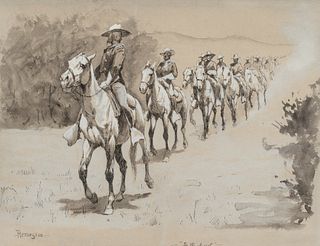 Frederic Sackrider Remington (1861 - 1909) In the Desert