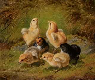 Arthur Fitzwilliam Tait (1819 - 1905) Baby Chicks, 1864