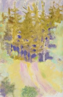 Wolf Kahn (1927-2020) Leading to Balsam Firs, 2001