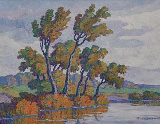 Birger Sandzen (1871 - 1954) Prairie Pond, 1937