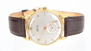 A Vintage Glycine 18k Gold Watch