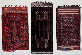 3 Vintage Afghan Baluch Balisht Rugs