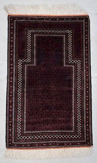Vintage Afghan Beluch Rug: 3'2" x 5' (97 x 152 cm)