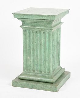 Neoclassical Style Faux Marble Fluted Column