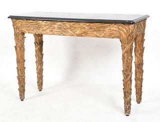 A Neoclassical Style Carved Giltwood Console