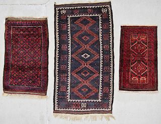 3 Vintage Afghan Beluch Rugs