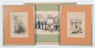 David Roberts (1796 - 1864), Three Lithographs
