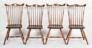 Four Fanback Windsor Side Chairs
