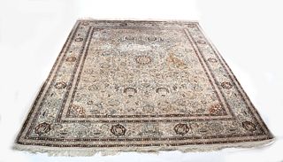 A Tabriz silk carpet, second half 20th century