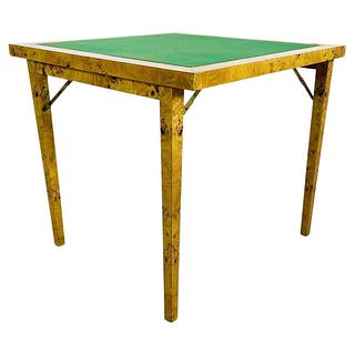 Vintage Burl Wood Game Table by Tommaso Barbi