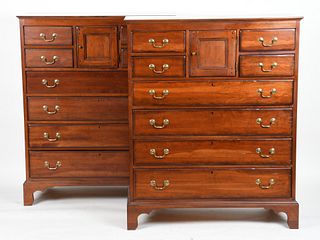 Pair of Lexington Home Brands cherry tall chests