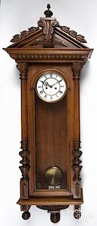 Vienna regulator clock, late 19th c., 49'' h.